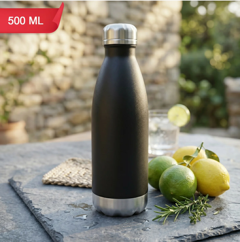 Vacuum Insulated Water Bottle – Keeps Drinks Hot or Cold for Hours - 500ml