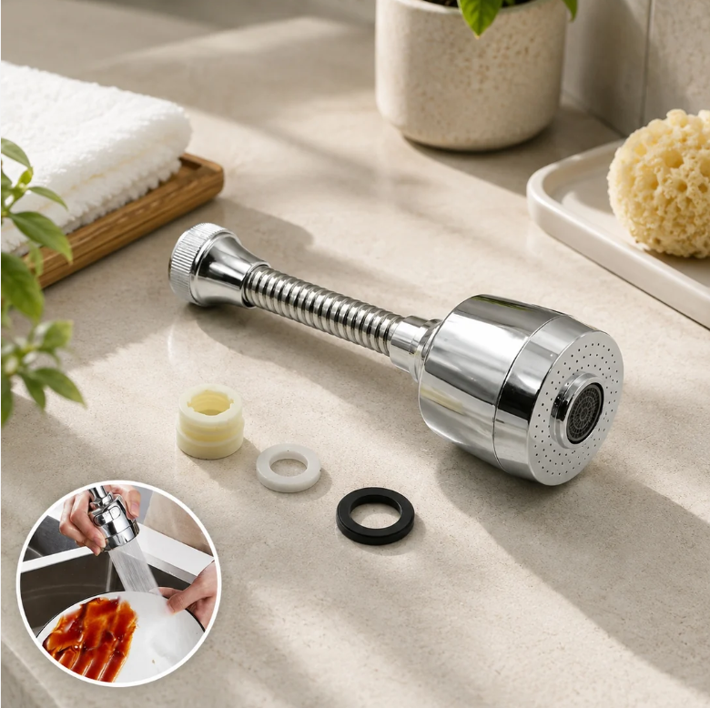 Water-Saving Faucet Sprayer – 360° Rotating Extension | Mist & Relax